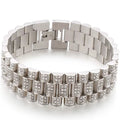 IceLink™ 18MM Gold Strap Chain Bracelet – Street Style Meets Statement Shine